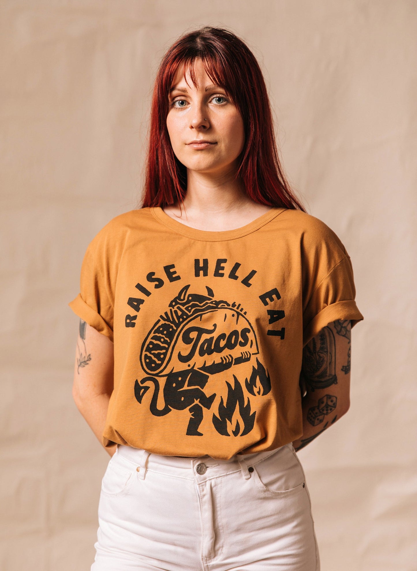 Raise Hell Eat Tacos Tee