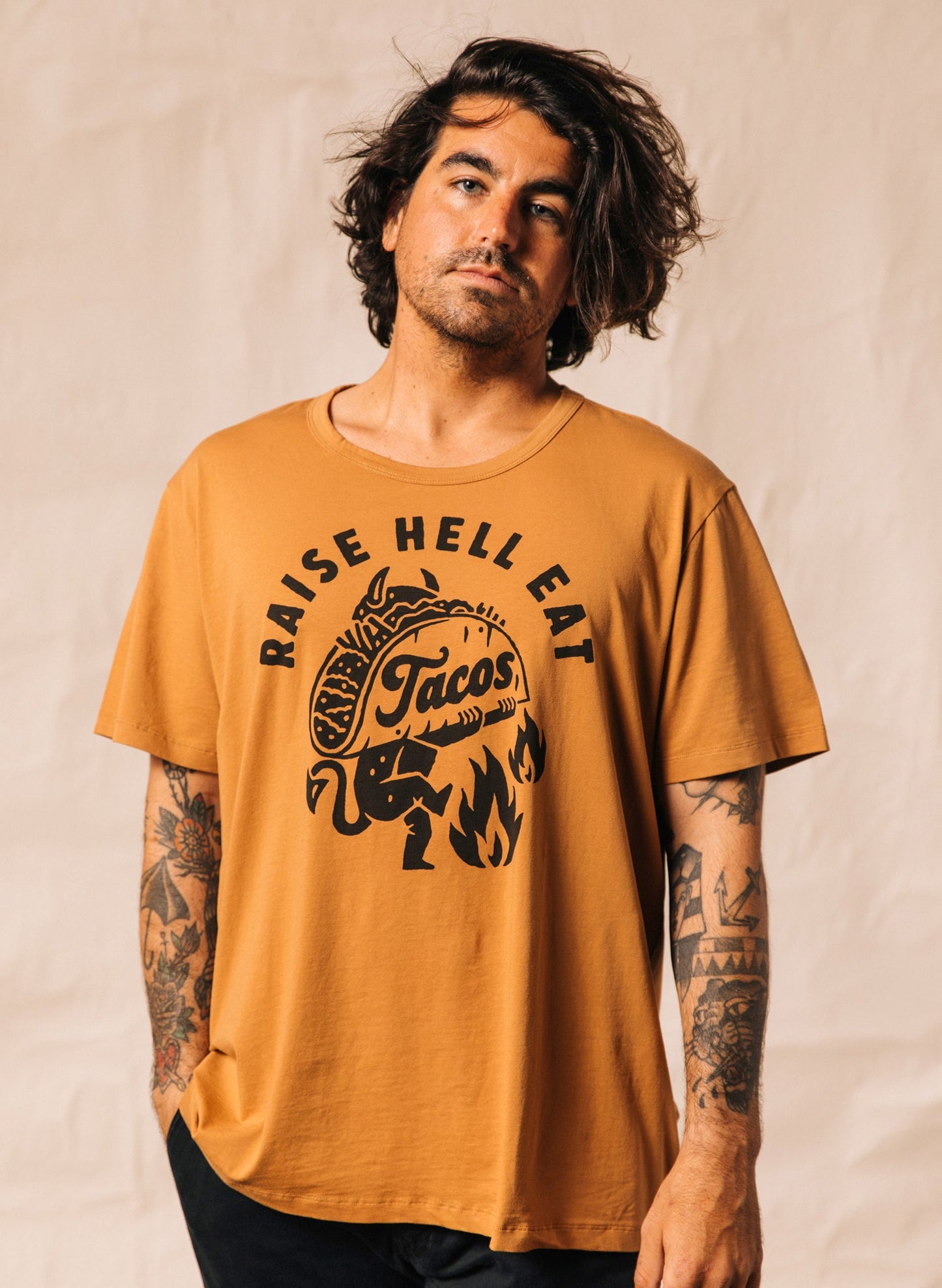 Raise Hell Eat Tacos Tee