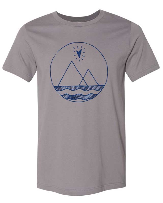 Sun Heart – Blue Ink - Gray