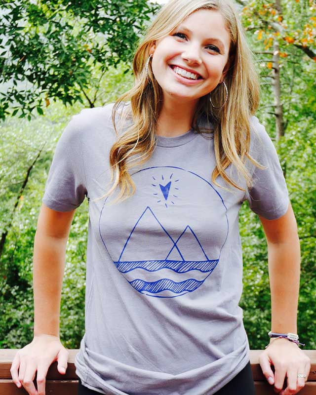 Sun Heart – Grey | White Ink