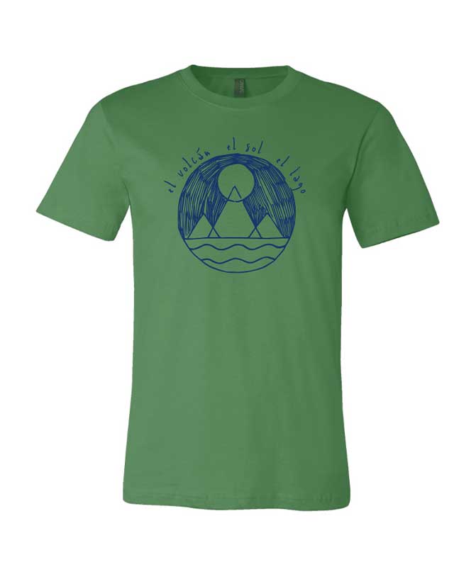 Volcano + Sun + Lake | Blue Ink