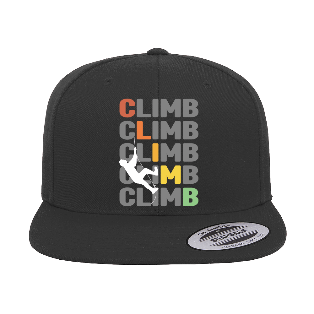 Climb Printed Flat Bill Cap
